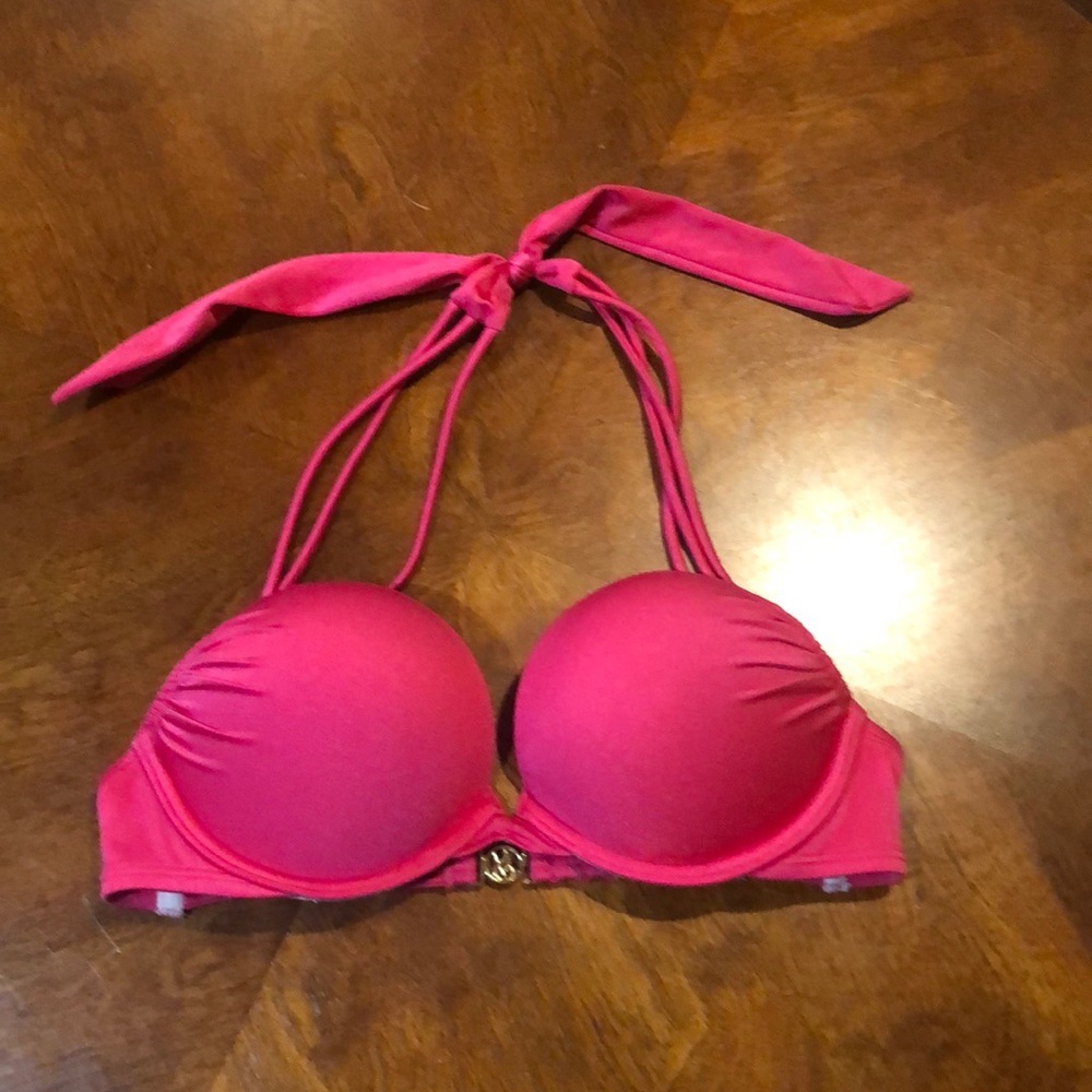Victoria’s Secret Halter Strappy Bombshell Push Up Bikini Top 32B